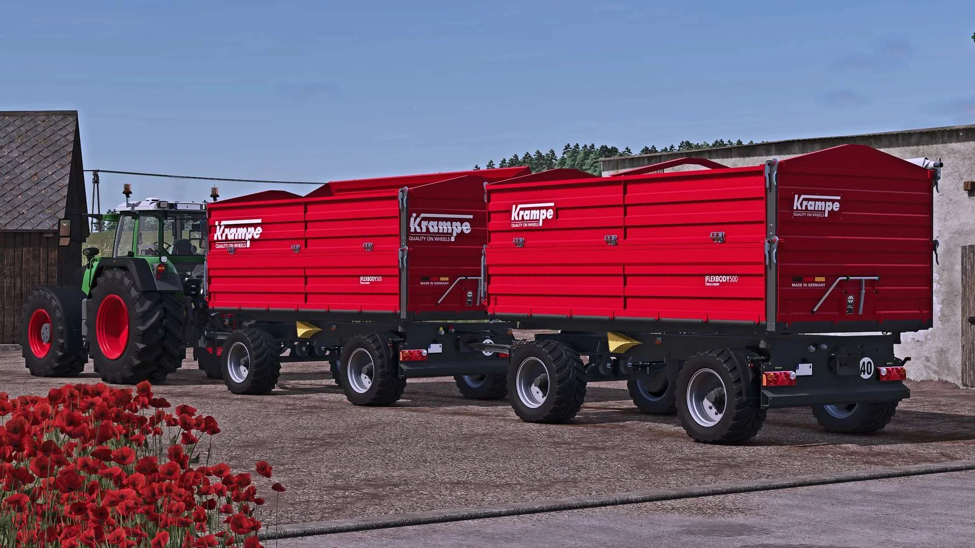 FS25 Krampe FLEXBODY 500 TDK18 CARRIER v1.0 Trailers Mod FS25 Mod Free Download