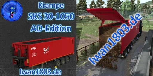 FS25 Krampe SKS 30/1050 AD-Edition v2.0 Trailers Mod FS25 Mod Free Download