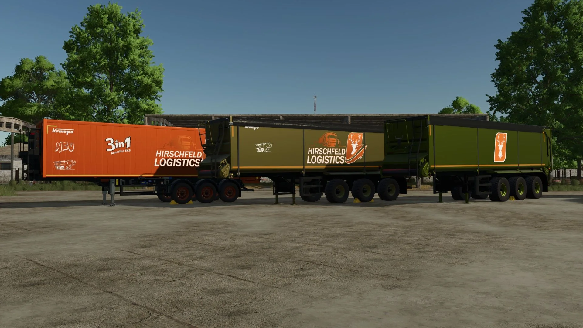 FS25 Krampe SKS sliding floor & Bandit V1.0 Trailers Mod FS25 Mod Free Download