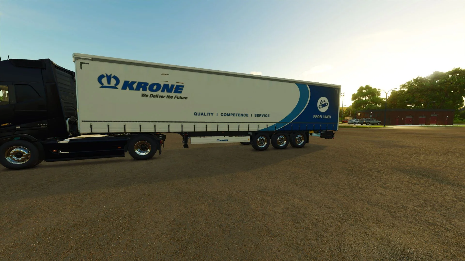 FS25 Krone Profil-liner Trailer With Ramps v1.0 Trailers Mod FS25 Mod Free Download