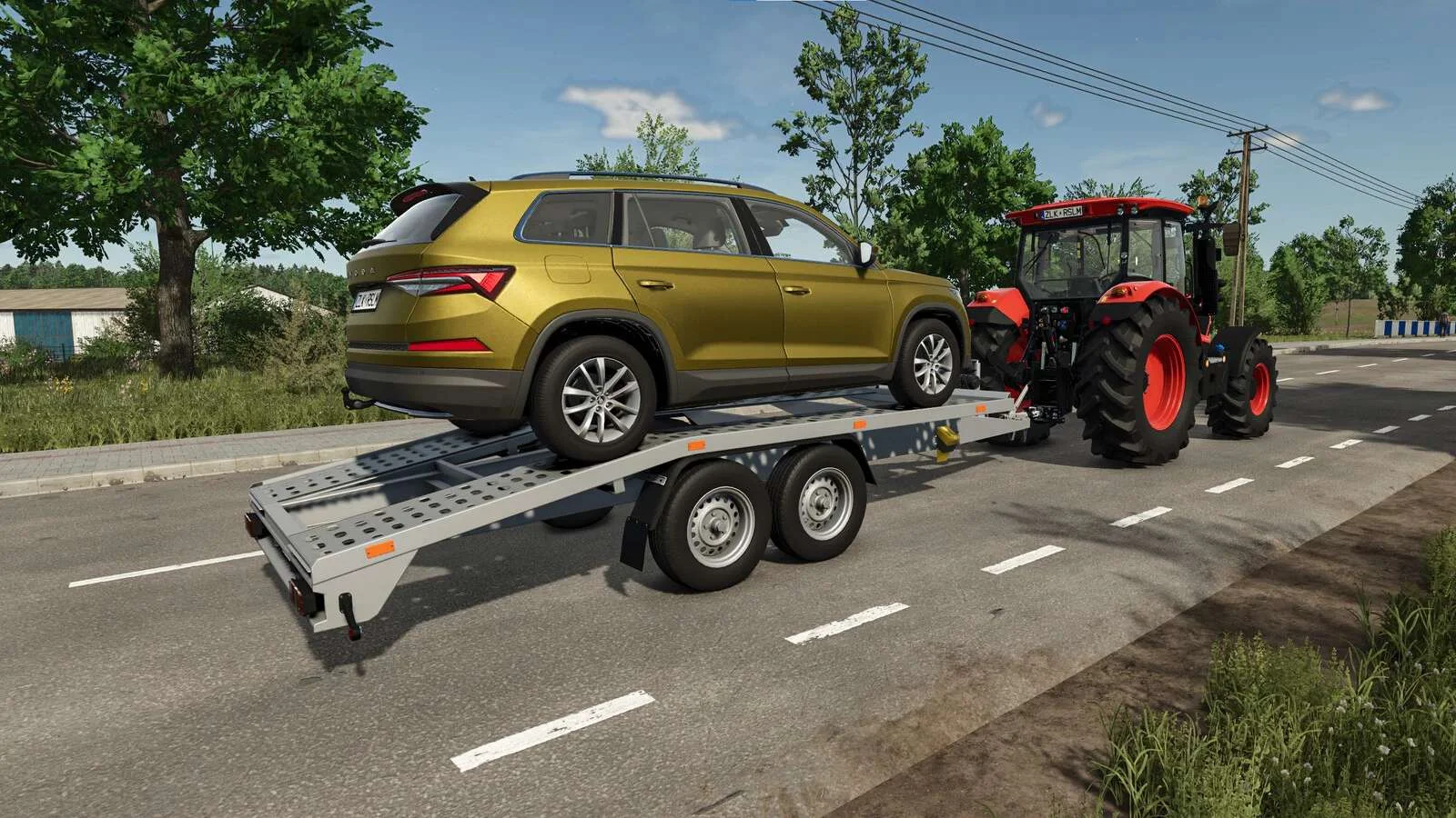 FS25 Lizard Car Tow Trailer v1.0 Trailers Mod FS25 Mod Free Download