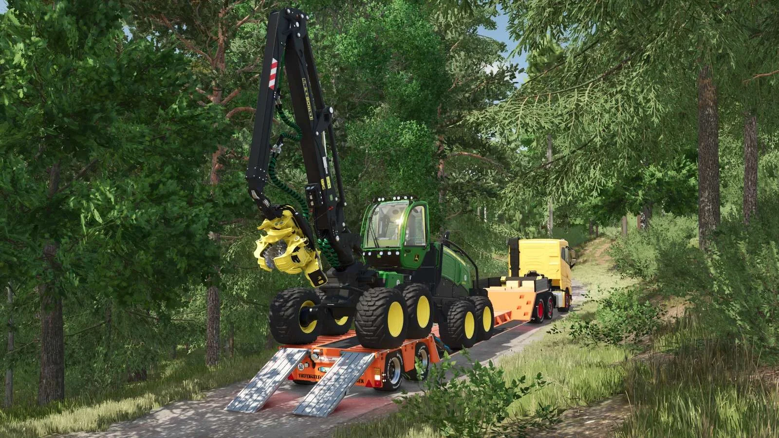 FS25 Lizard Forestry Special Lowloader TLS39 v1.0 Trailers Mod FS25 Mod Free Download