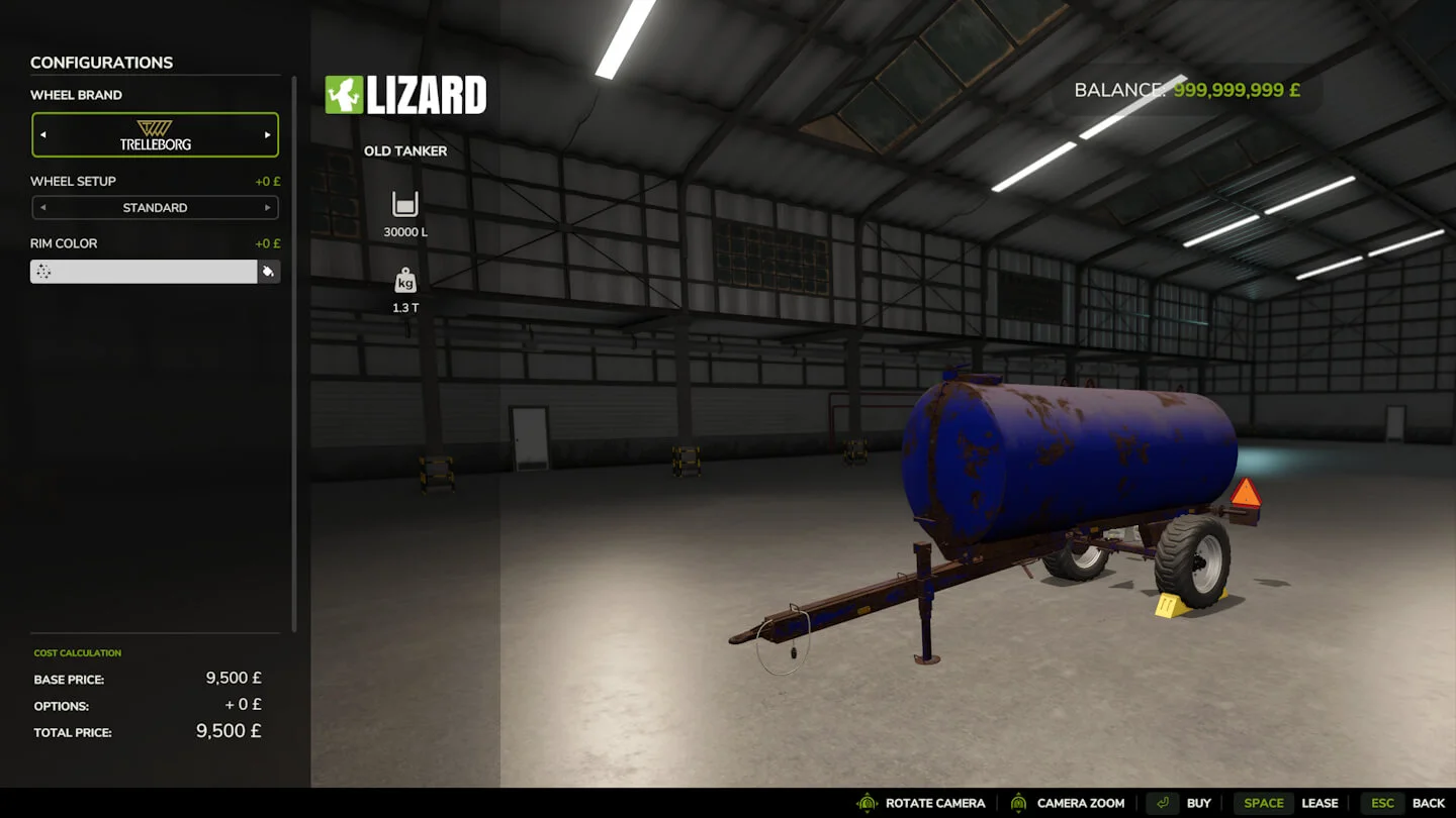 FS25 Lizard Old Tanker v1.0 Trailers Mod FS25 Mod Free Download