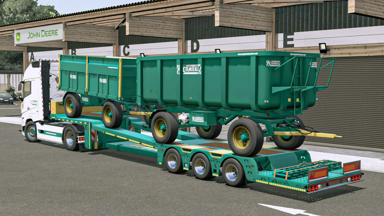 FS25 Lizard Semitrailer Lowloader V1.5 Trailers Mod FS25 Mod Free Download