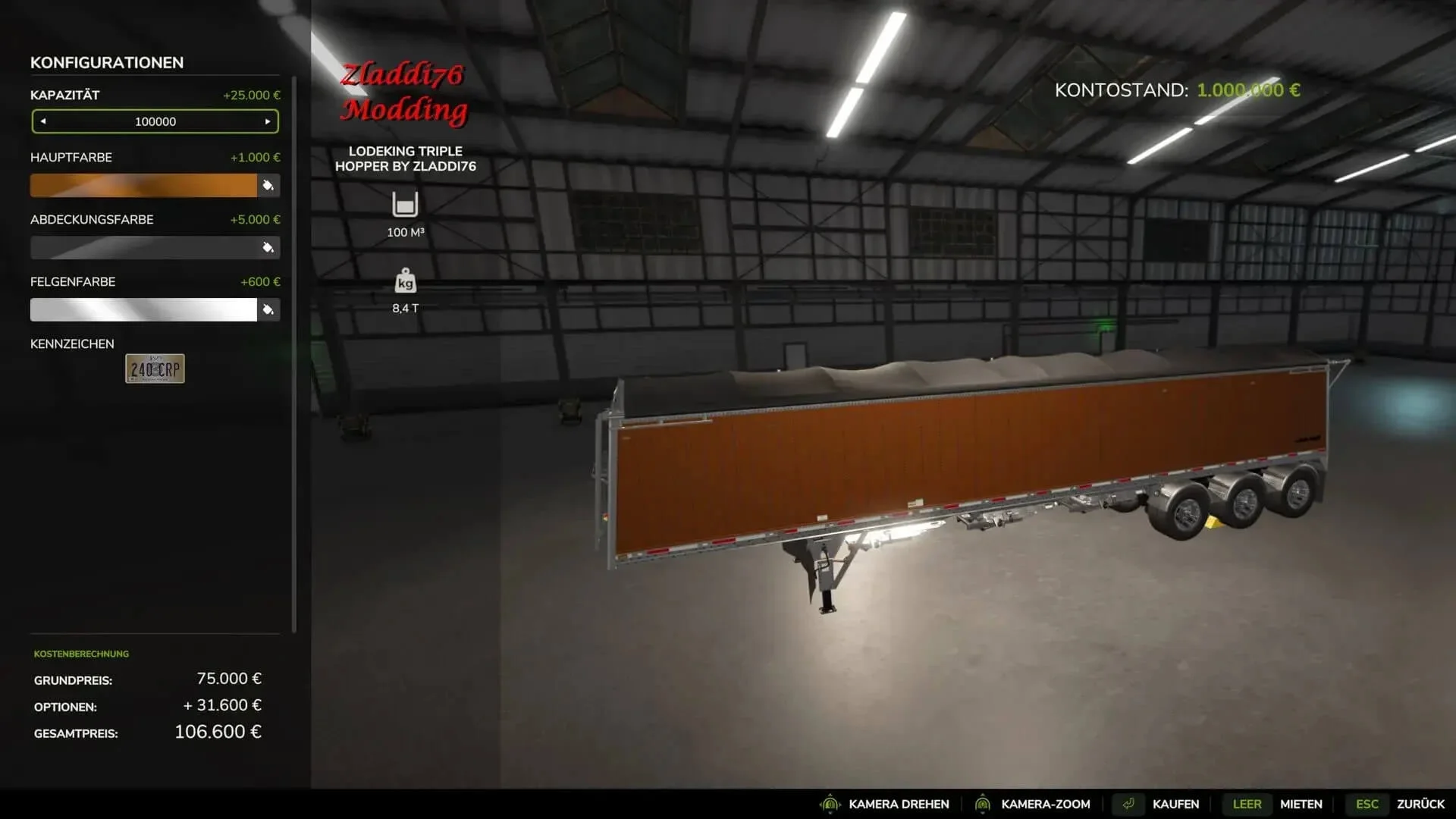 FS25 LodeKing Triple Hopper v1.0 Trailers Mod FS25 Mod Free Download
