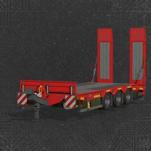 FS25 Louault Low Loader v1.0 Trailers Mod FS25 Mod Free Download