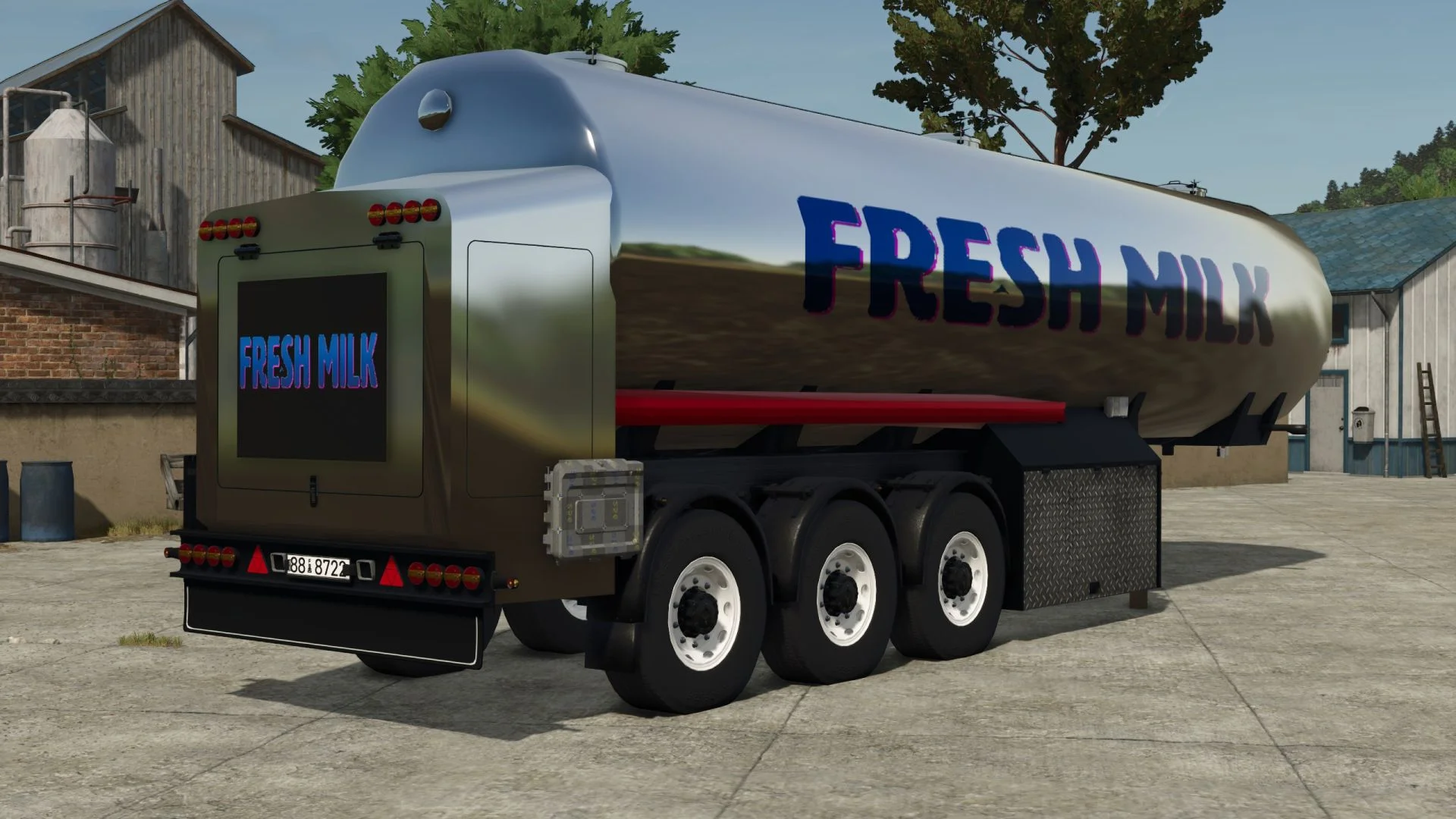 FS25 Milk trailer v1.0 Trailers Mod FS25 Mod Free Download