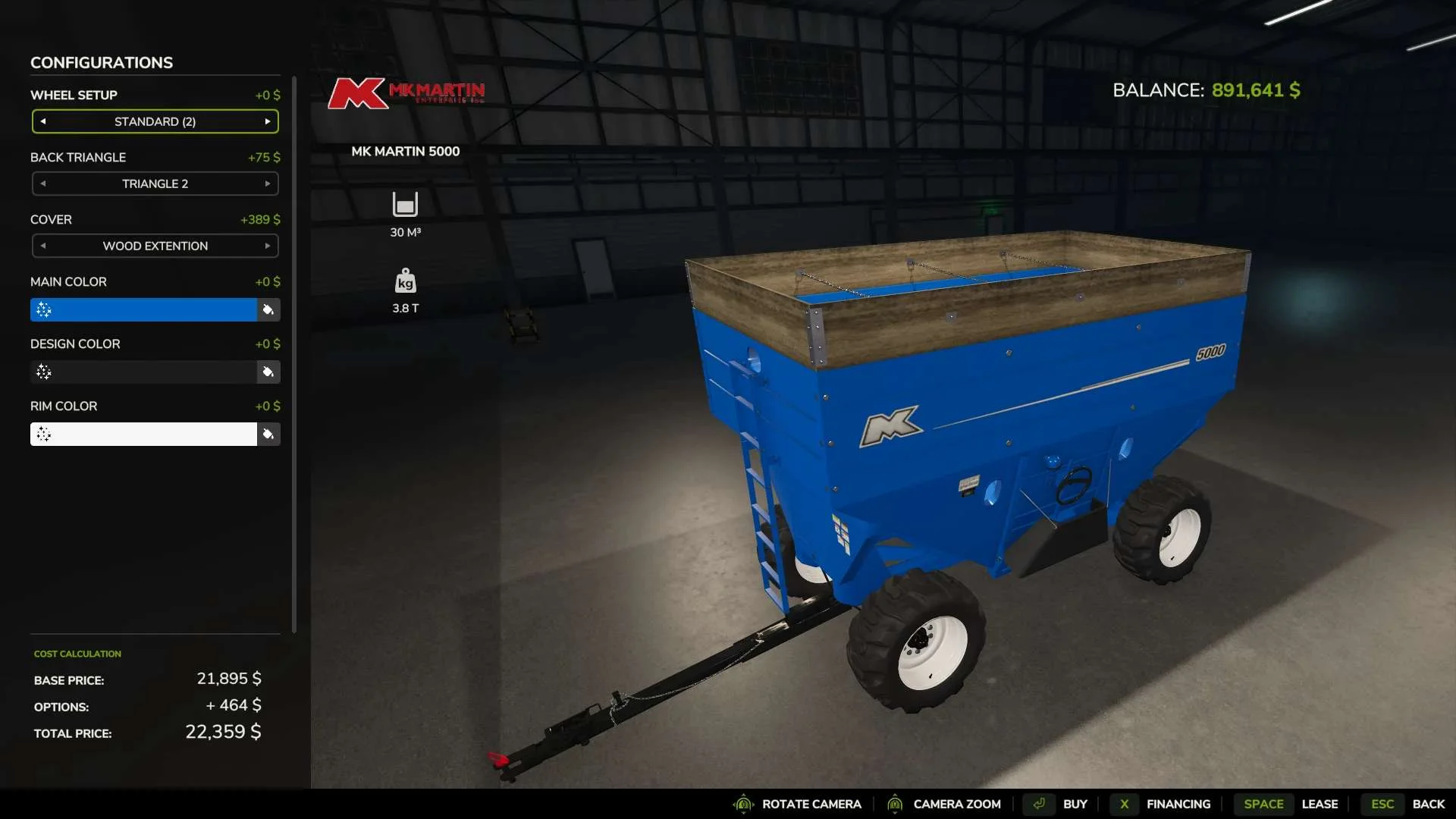 FS25 MK Martin 5000 Gravity Wagon v1.0 Trailers Mod FS25 Mod Free Download