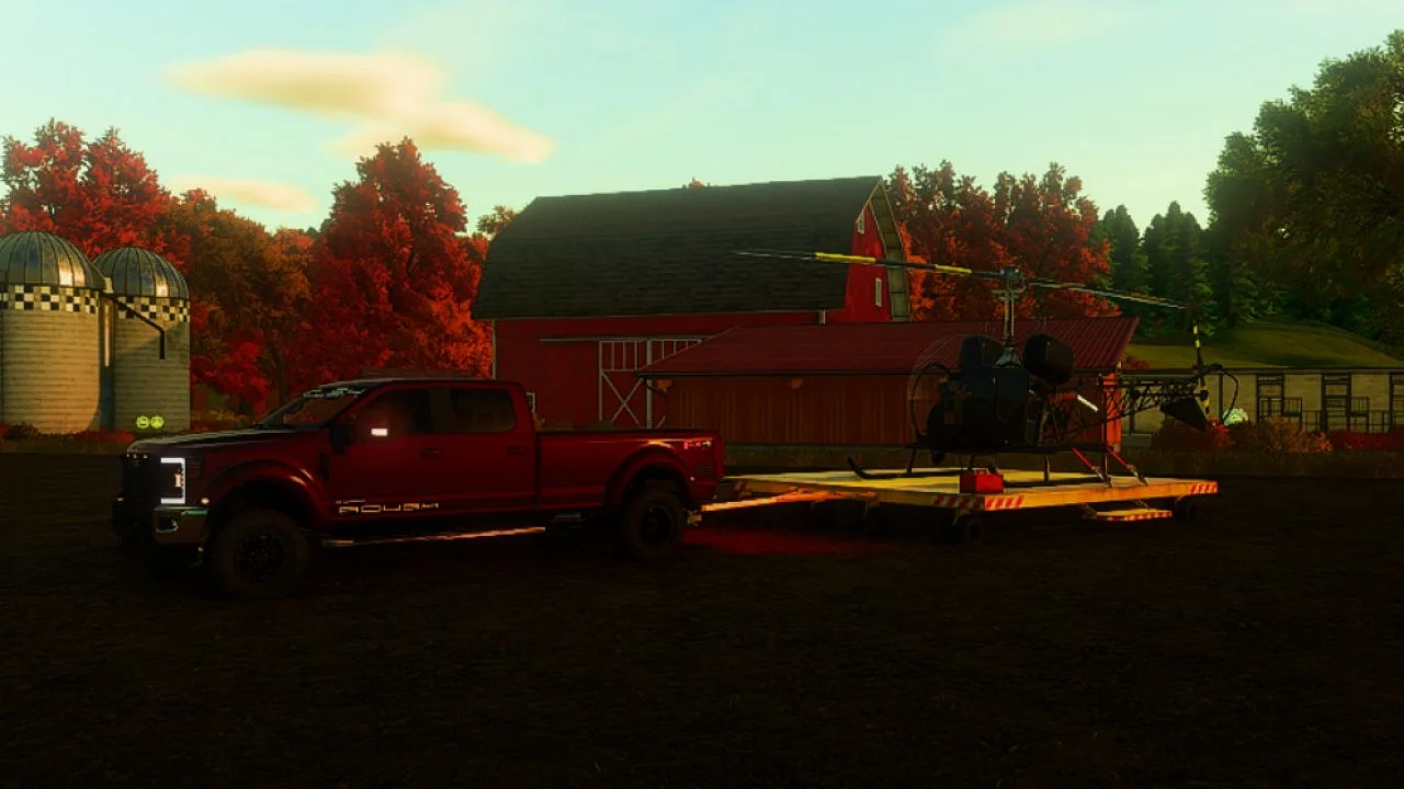 FS25 Movable Helipad Trailer V1.0 Trailers Mod FS25 Mod Free Download