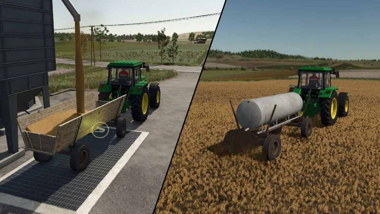 FS25 Old Wooden Wagon V1.0 Trailers Mod FS25 Mod Free Download