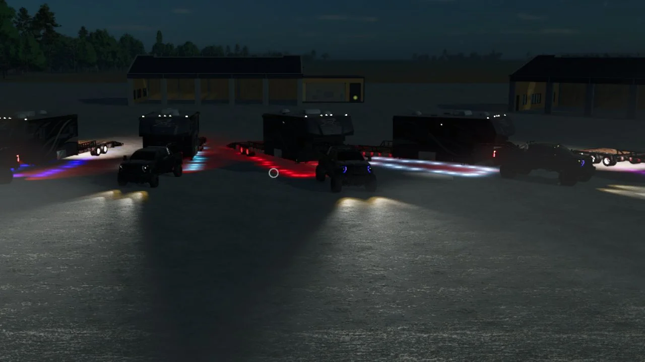 FS25 PJ 40ft flat deck camper V1.0.1 Trailers Mod FS25 Mod Free Download
