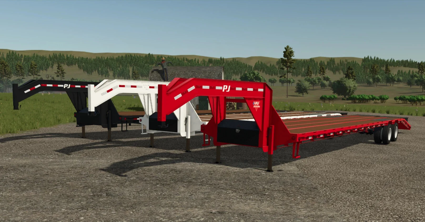 FS25 PJ 40FT FlatDeck Trailer v1.1 Trailers Mod FS25 Mod Free Download