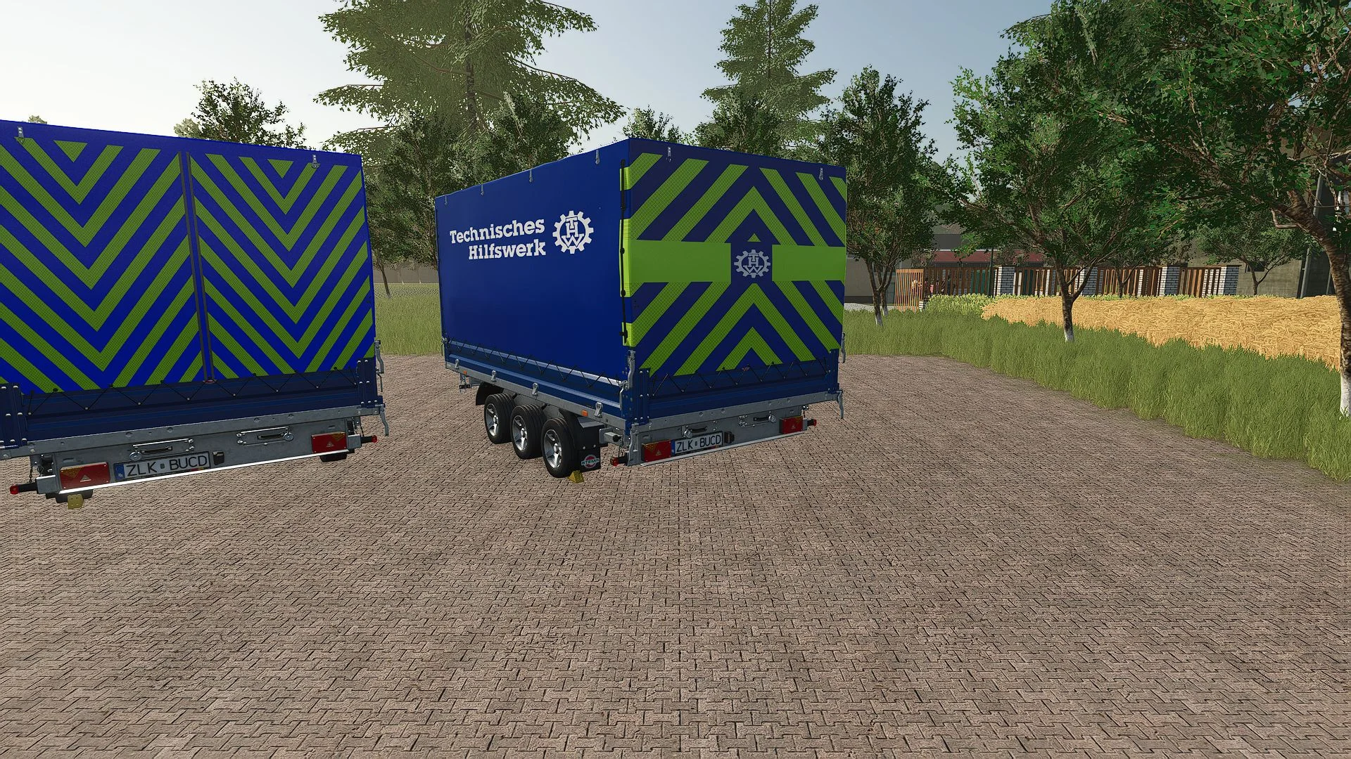 FS25 Police trailer deployment V1.0 Trailers Mod FS25 Mod Free Download