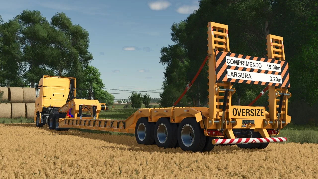 FS25 Randon Low Loader Movable Neck V1.0 Trailers Mod FS25 Mod Free Download