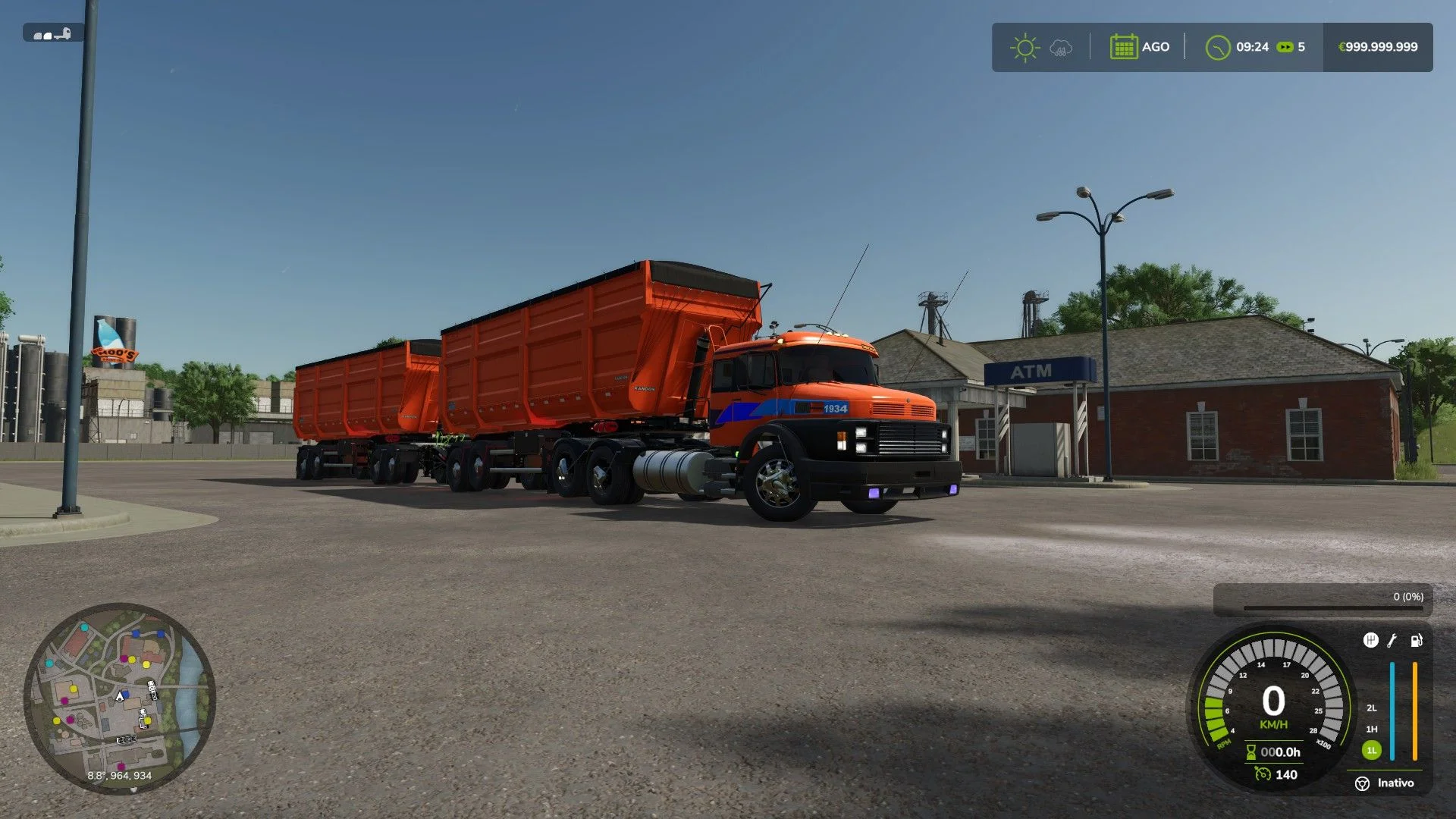 FS25 Randon Rodotrem Basculante V1.0 Trailers Mod FS25 Mod Free Download
