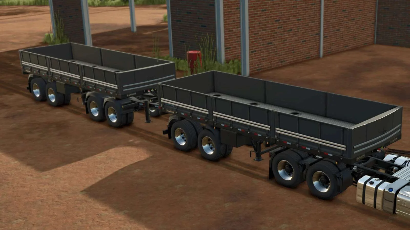 FS25 Randon Short Bulk Road Train v1.2 Trailers Mod FS25 Mod Free Download