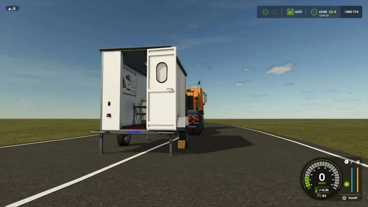 FS25 Remorque chantier ecim v1.0 Trailers Mod FS25 Mod Free Download