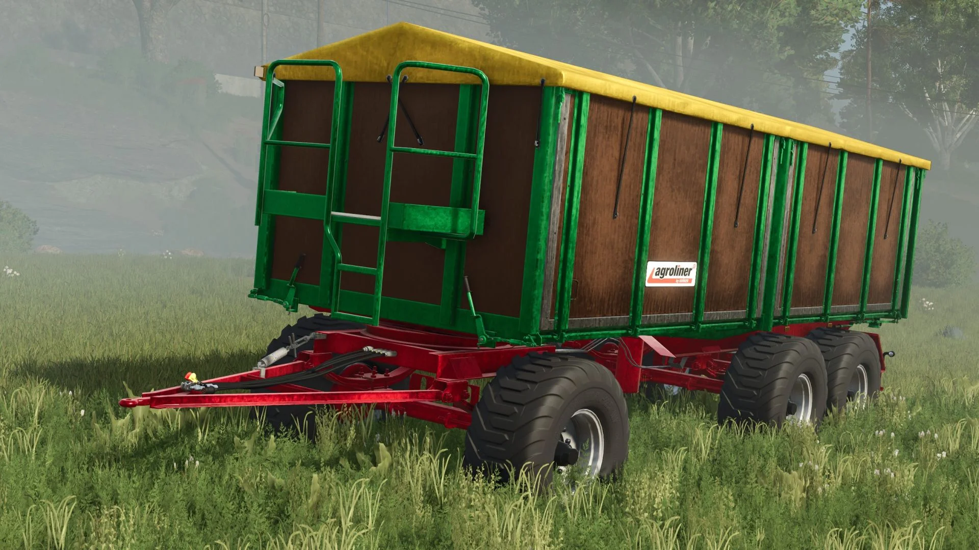 FS25 Retro Kröger HKD 402, 3-axle V1.2.2 Trailers Mod FS25 Mod Free Download