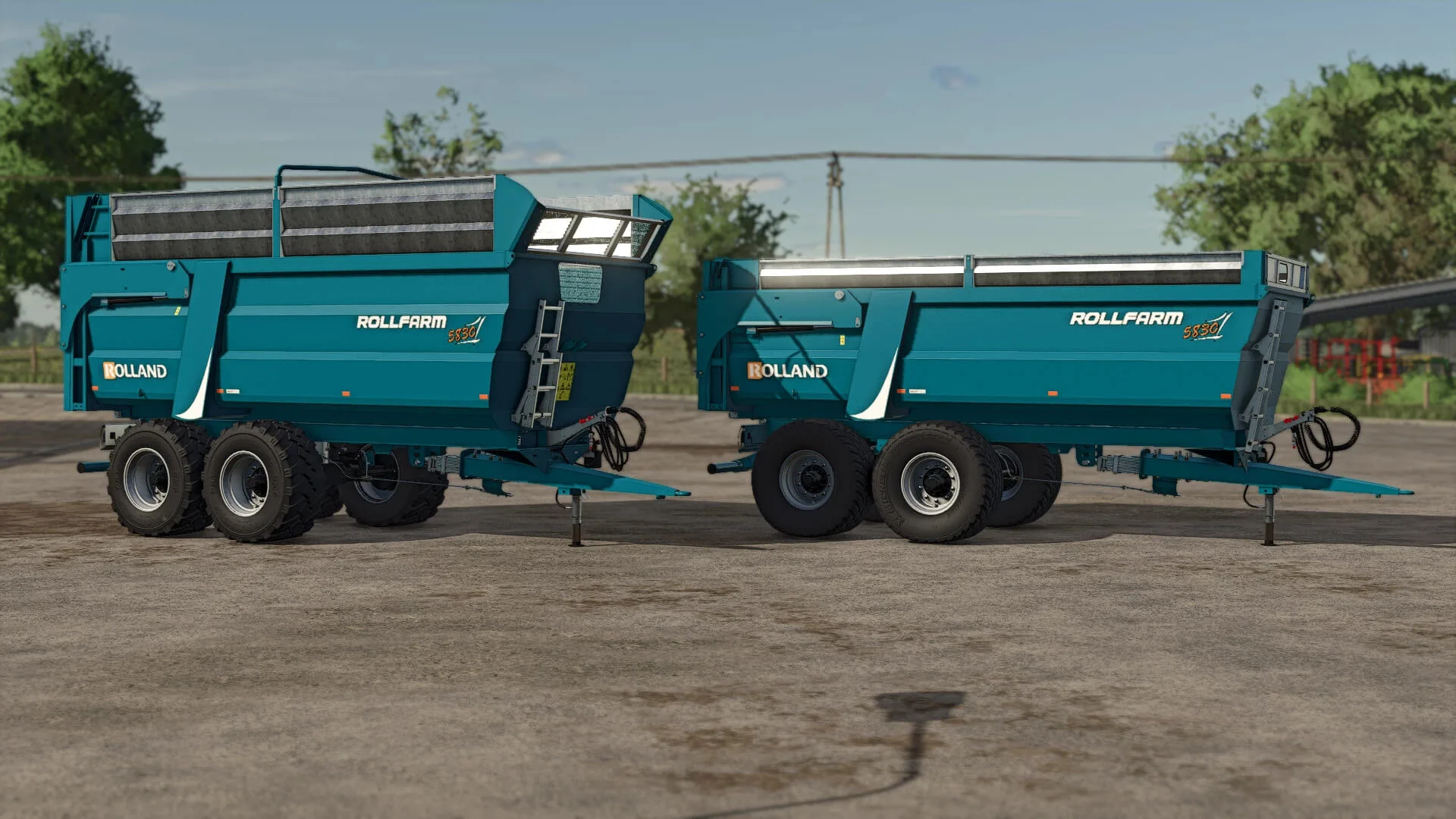 FS25 Rolland Rollfarm 5830 trailer v1.0.0.1 Trailers Mod FS25 Mod Free Download