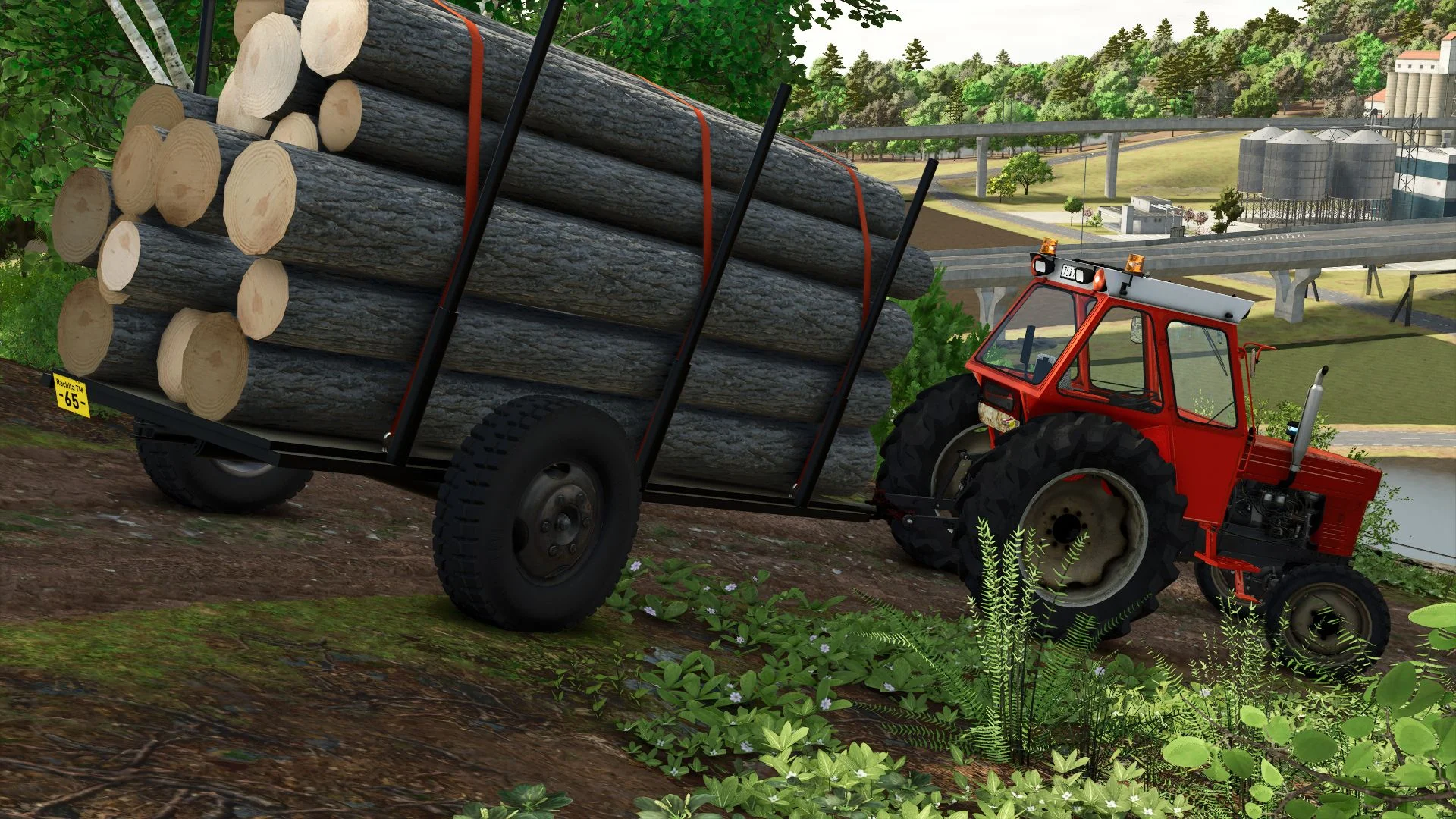 FS25 Romanian Wood Trailer V1.0 Trailers Mod FS25 Mod Free Download