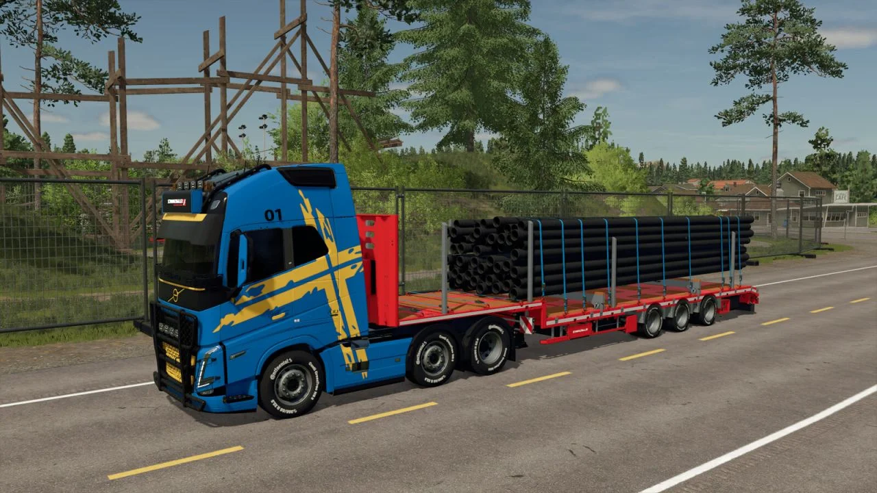 FS25 Schwarzmueller Semi Lowloader 3A V1.0 Trailers Mod FS25 Mod Free Download