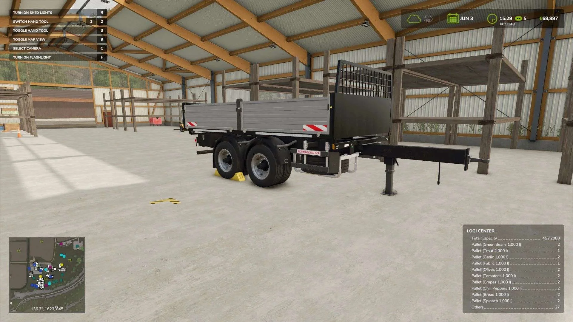 FS25 Schwarzmüller Tandem Multitrailer v1.0 Trailers Mod FS25 Mod Free Download