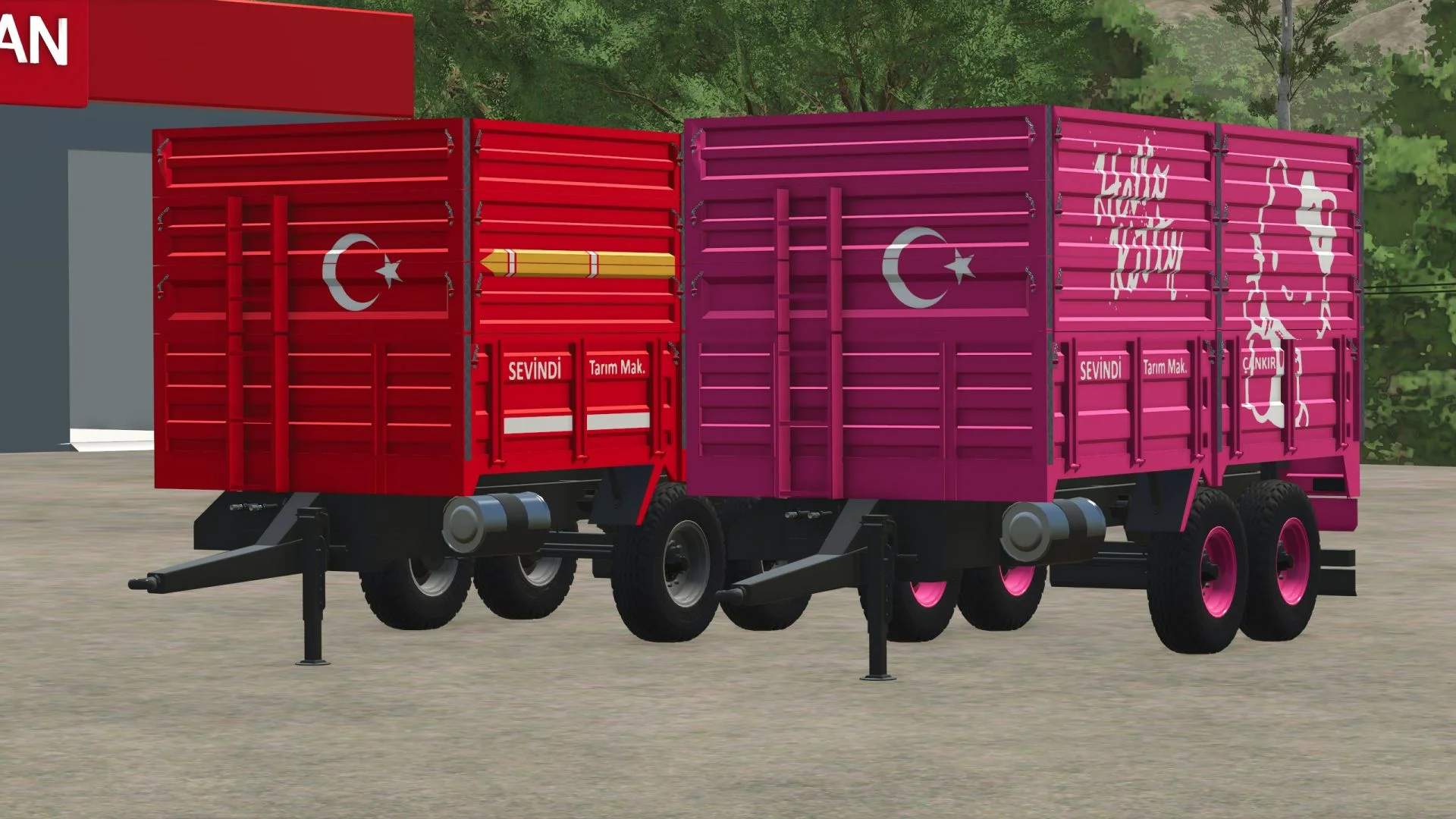 FS25 Sevindi Tandem Trailer V1.0 Trailers Mod FS25 Mod Free Download