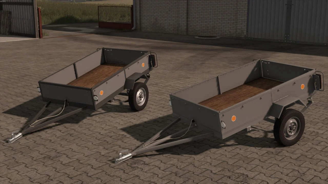 FS25 Small Car Trailer V1.0 Trailers Mod FS25 Mod Free Download