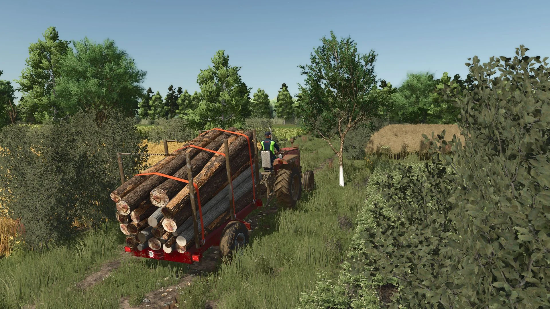 FS25 Small log transport trailer V1.0 Trailers Mod FS25 Mod Free Download