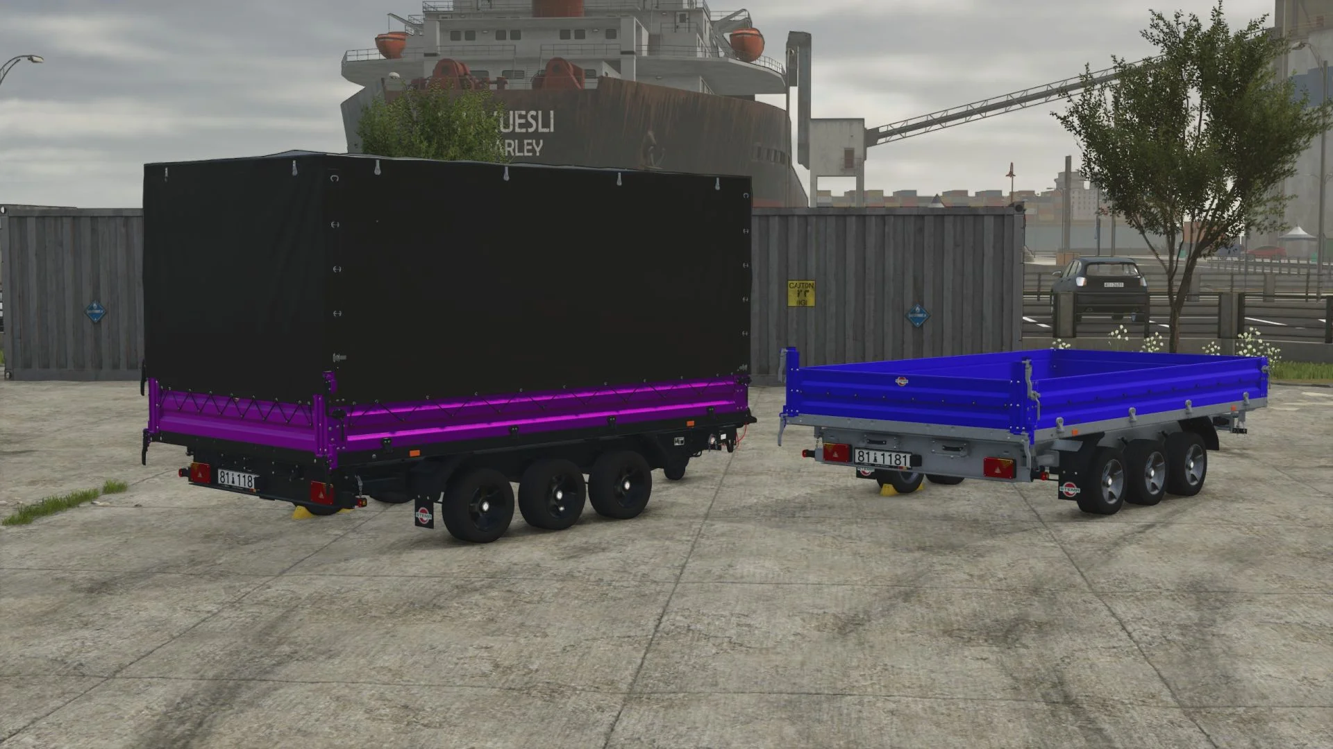 FS25 Stema Trius (extra colors) v1.0 Trailers Mod FS25 Mod Free Download