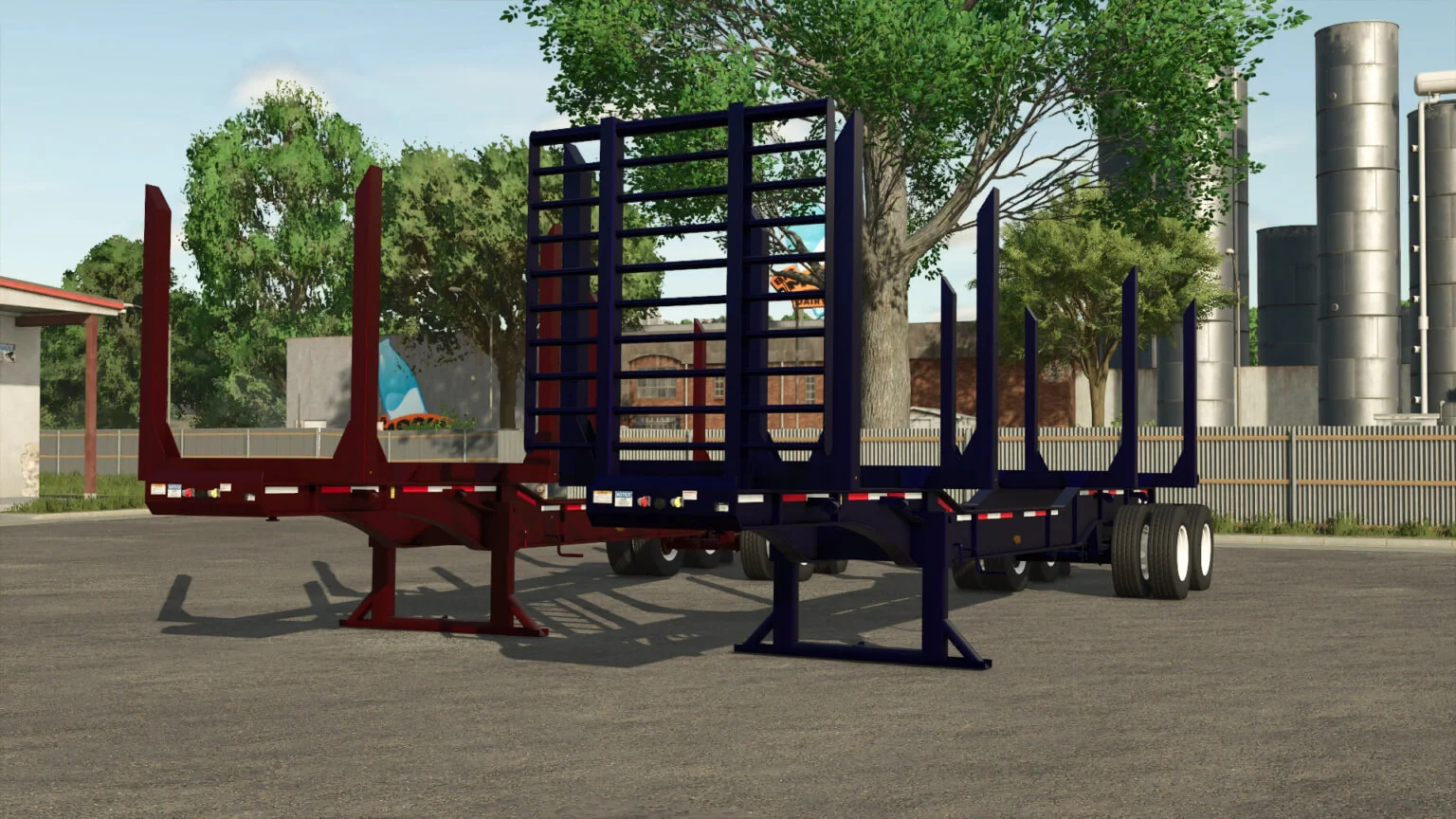 FS25 Timber Trailer 40FT v1.0.0.1 Trailers Mod FS25 Mod Free Download