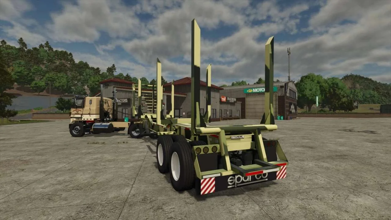 FS25 Timber Trailer 40FT v1.0.2 Trailers Mod FS25 Mod Free Download