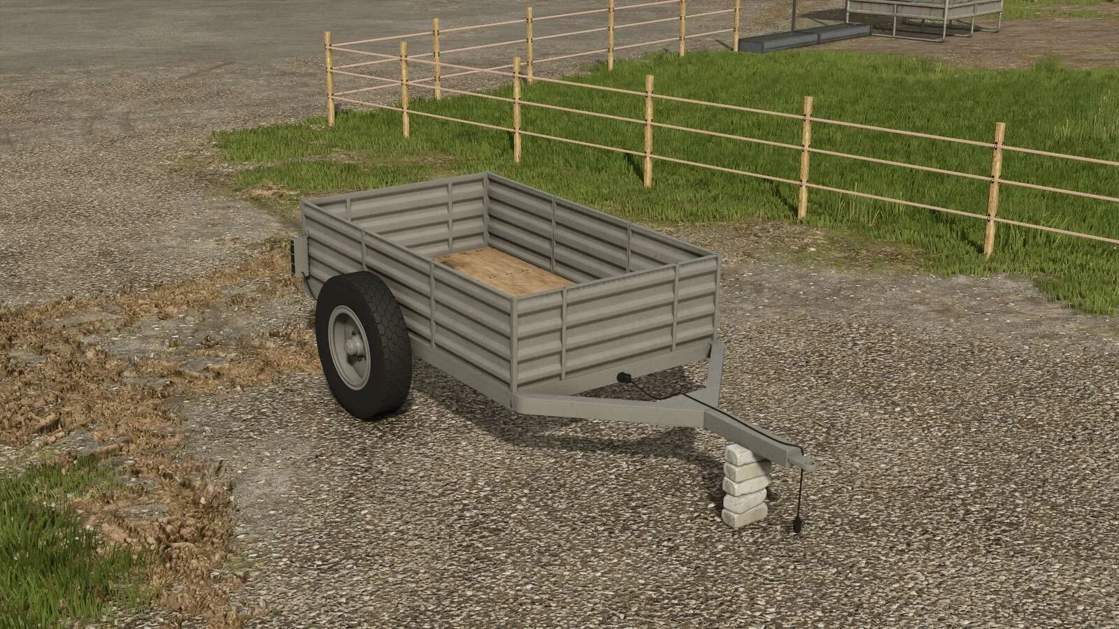 FS25 Two Wheel Trailer v1.0 Trailers Mod FS25 Mod Free Download