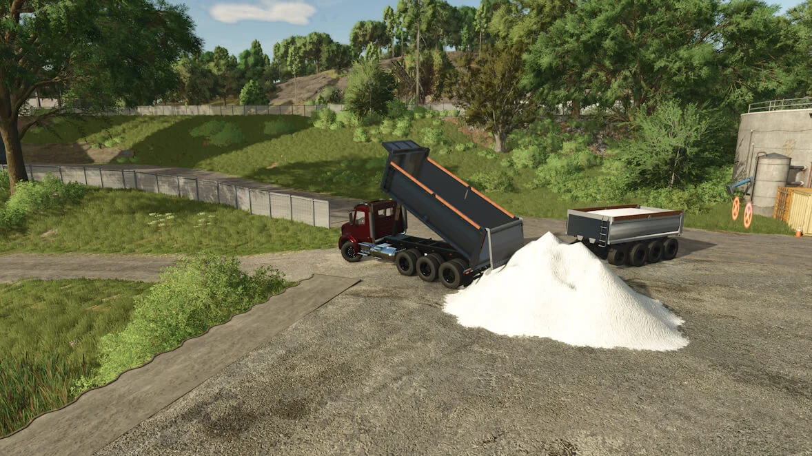 FS25 Volvo VNX300 Dump Truck Pup Trailer v2.0 Trailers Mod FS25 Mod Free Download