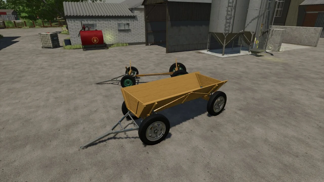 FS25 Wooden homemade trailer V1.0.0.1 Trailers Mod FS25 Mod Free Download