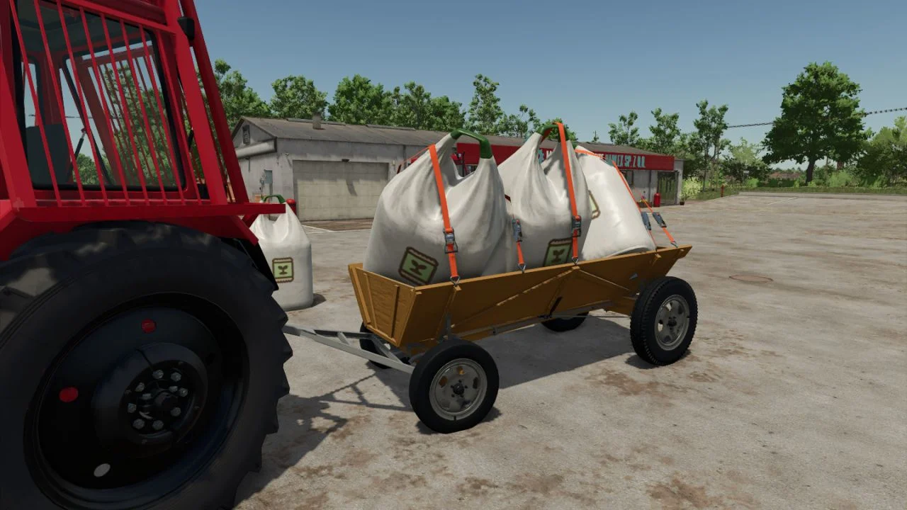 FS25 Wooden homemade trailer V1.0.9 Trailers Mod FS25 Mod Free Download