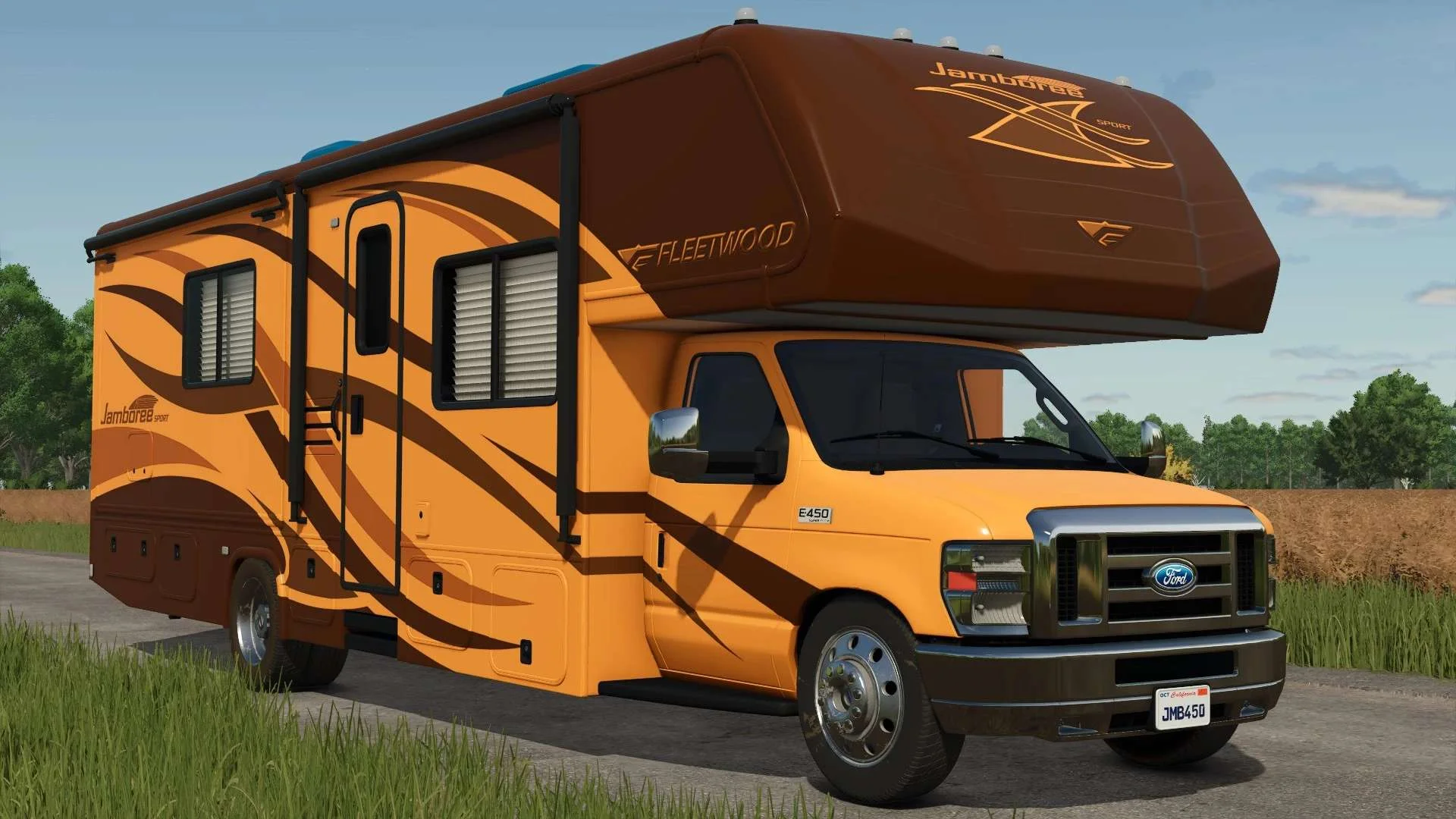 FS25 2014 Fleetwood Jamboree Sport 31M v1.0 Trucks Mod FS25 Mod Free Download