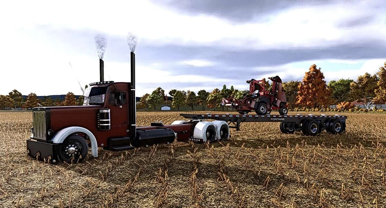 FS25 2025 Fontain Flat Deck Trailer v1.0 Trucks Mod FS25 Mod Free Download