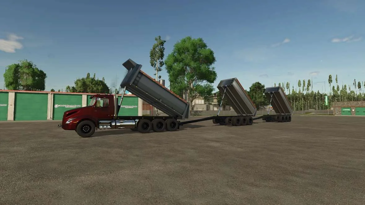 FS25 BM Volvo Truck and Pup Dump Trailer v2.0 Trucks Mod FS25 Mod Free Download