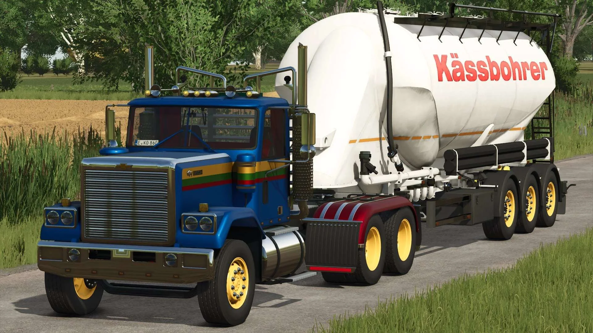 FS25 Chevrolet Bison Truck & Kassbohrer Trailers v1.0 Trucks Mod FS25 Mod Free Download