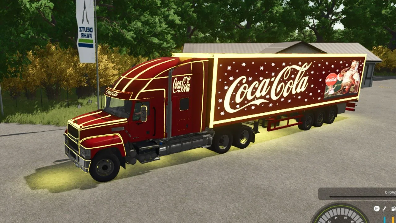 FS25 Cola Christmas truck v1.0 Trucks Mod FS25 Mod Free Download