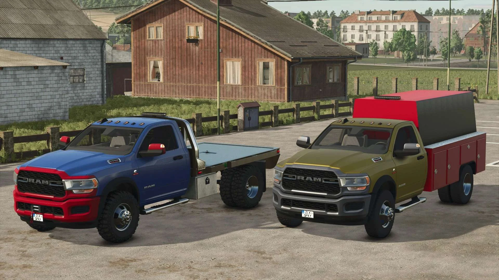 FS25 Dodge Ram 5500 Flatbed & Service Trucks v1.0 FS25 Mod Free Download