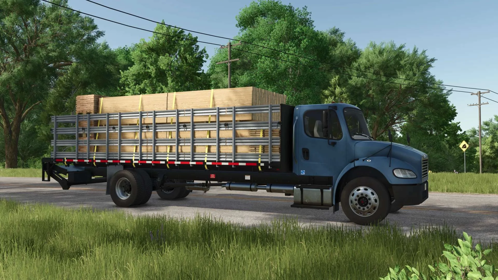 FS25 Freightliner M2 Stakebed v1.7 Trucks Mod FS25 Mod Free Download