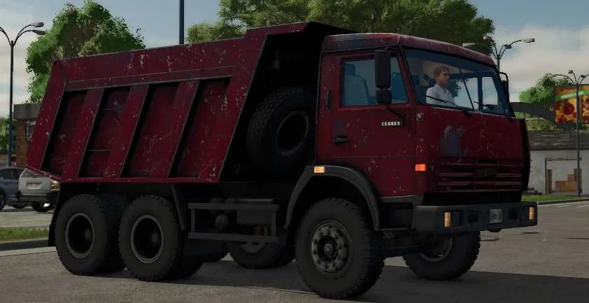 FS25 KamAZ 65115 Red v1.0 Trucks Mod FS25 Mod Free Download
