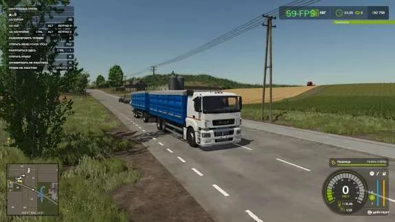 FS25 Kamaz 65207 grain carrier and Nefaz 8332 v1.0.0.1 Trucks Mod FS25 Mod Free Download