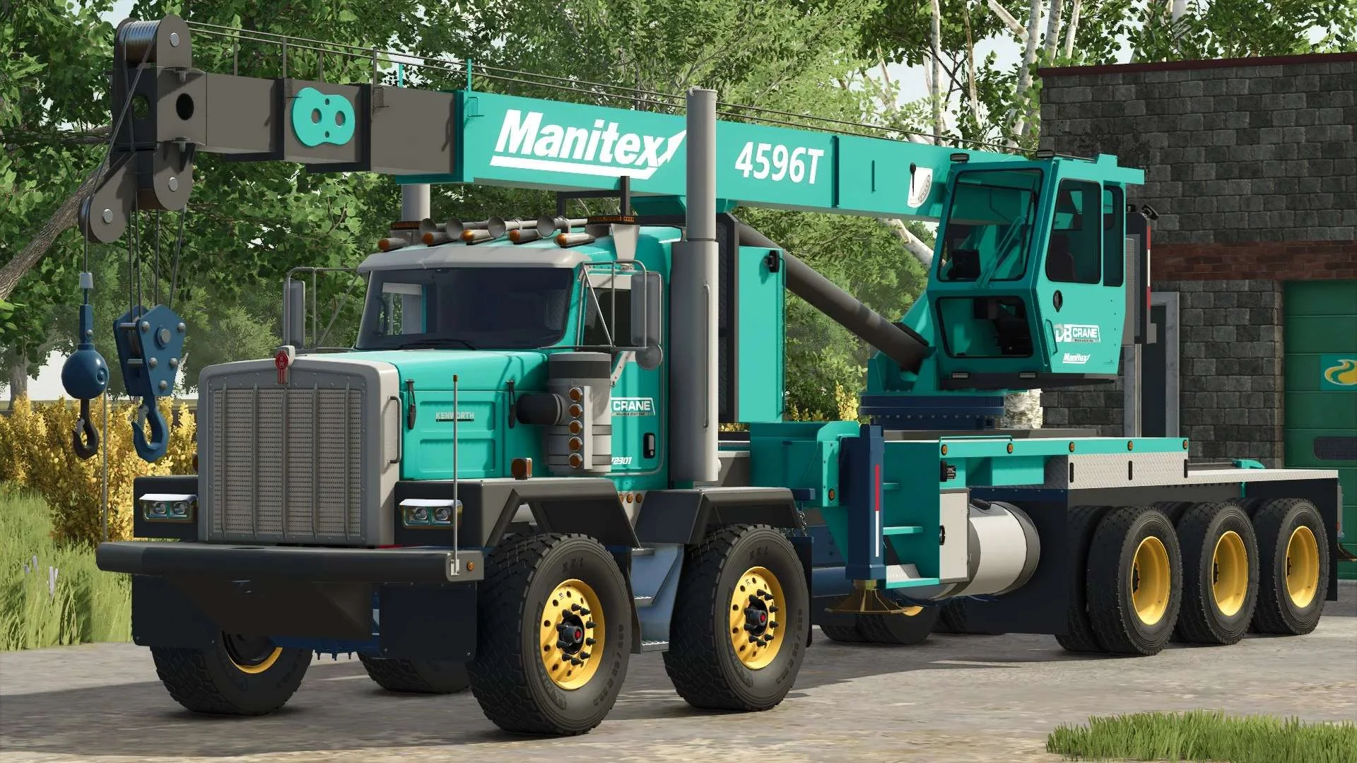 FS25 Kenworth C500 Manitex 4596 Picker Truck v1.0 Trucks Mod FS25 Mod Free Download