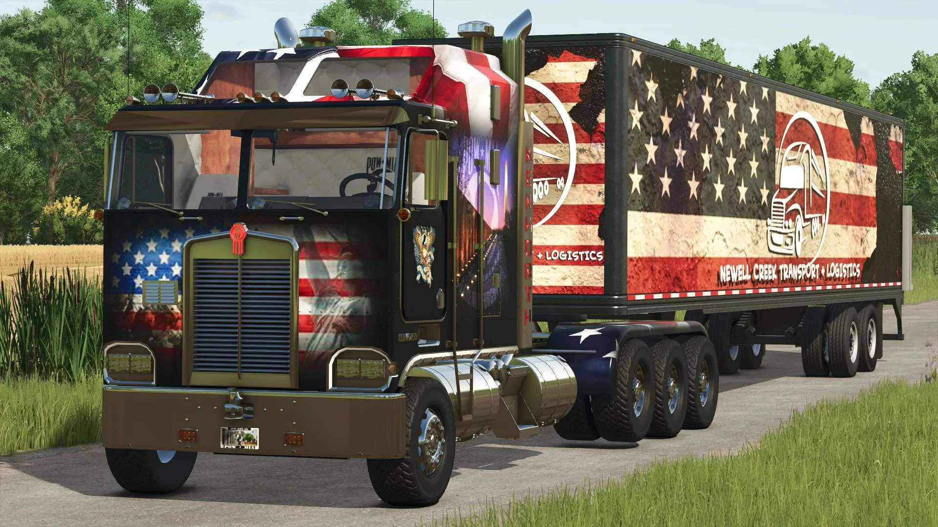 FS25 Kenworth K100 American Edition Truck + Trailer v1.0 Trucks Mod FS25 Mod Free Download