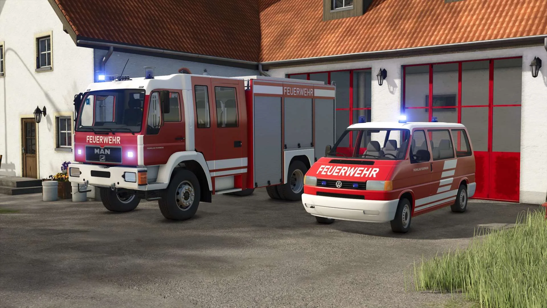 FS25 MAN L2000 Fire Engine v1.0 Trucks Mod FS25 Mod Free Download