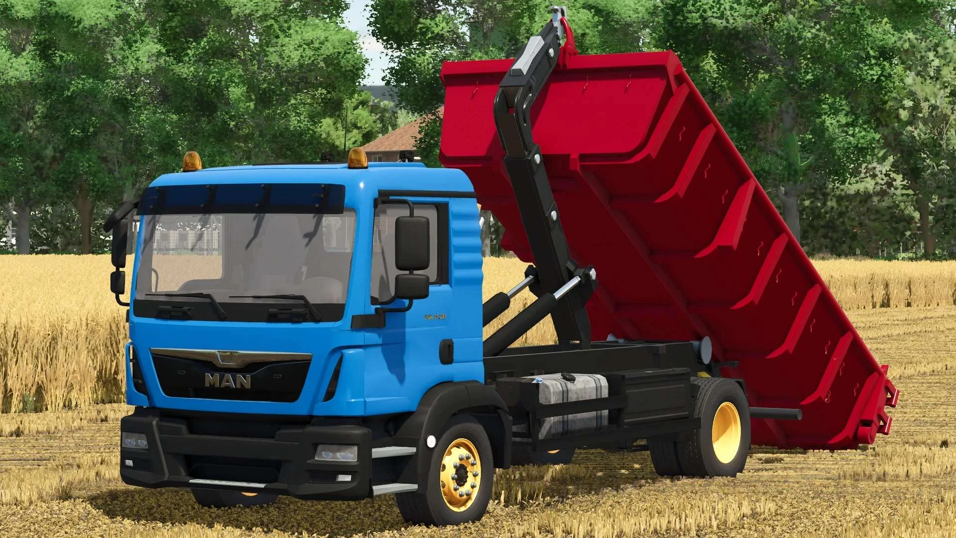 FS25 MAN TGM 15.293 IT Runner & Skip Container v1.0 Trucks Mod FS25 Mod Free Download