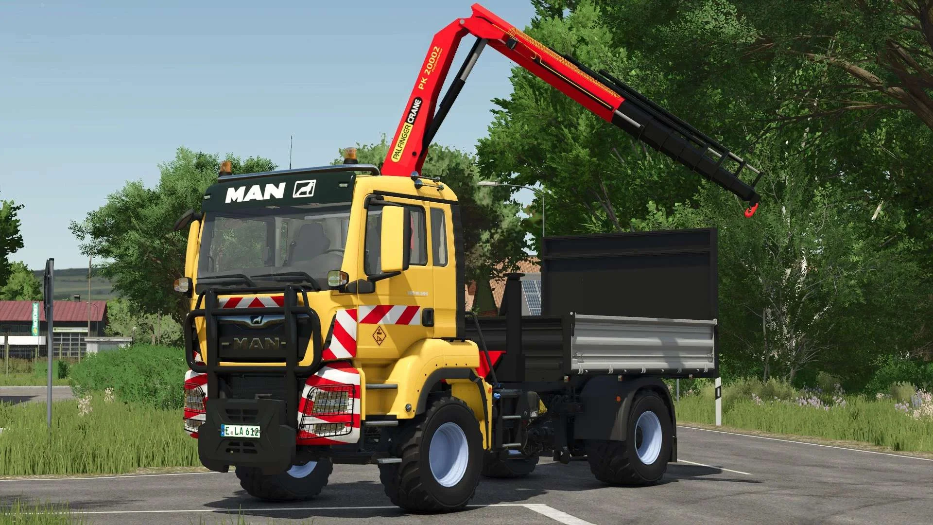 FS25 MAN TGS 18.500 TP Bed Truck & Crane v1.0 Trucks Mod FS25 Mod Free Download
